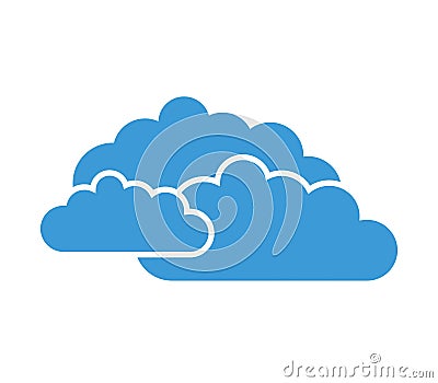 Illustrated cloud icon Stock Photo