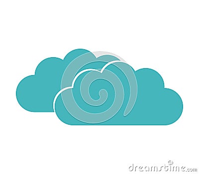 Illustrated cloud icon Stock Photo