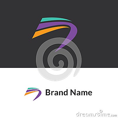 Letter D logo design Stock Photo