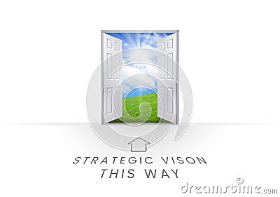 Strategic vision text graphics Stock Photo