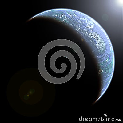 Illustrated Earth Stock Photo