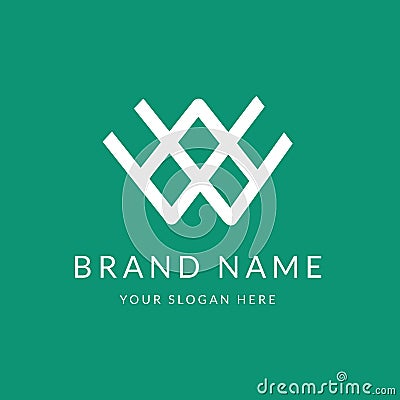 Letter W brand logo Stock Photo