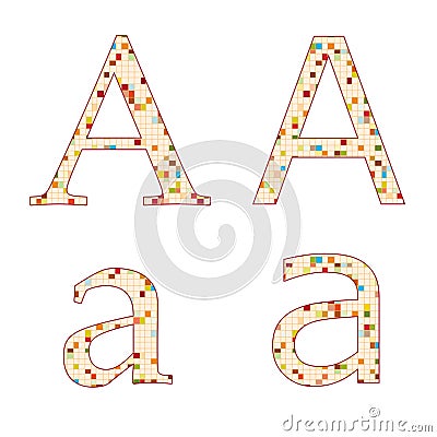 Illustrated letter A Stock Photo