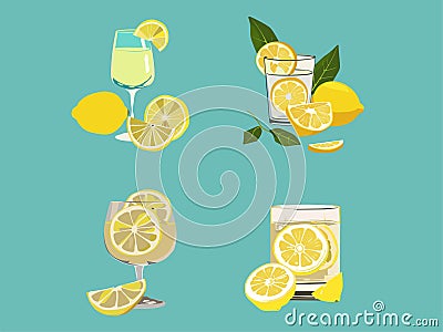 Illustrated Temptations of Lemonade Vector Illustration