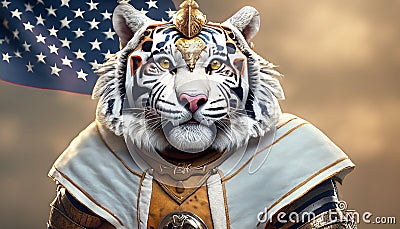 illustrated tiger character Stock Photo