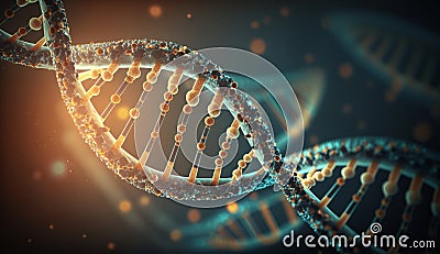 Illustrating the Building Blocks of Life: The Power of DNA. Generative ai Stock Photo