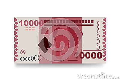 Tanzania money set bundle banknotes. Paper money 10000 TSH. Vector Illustration