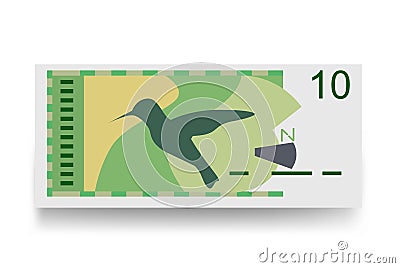 CuraÃ§ao and Sint Maarten money set bundle banknotes. Vector Illustration