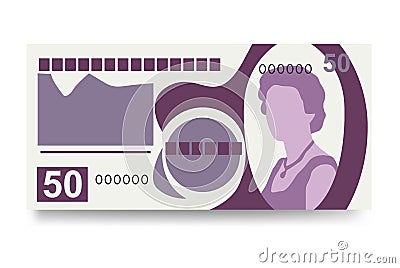 St Helena money set bundle banknotes. Vector Illustration