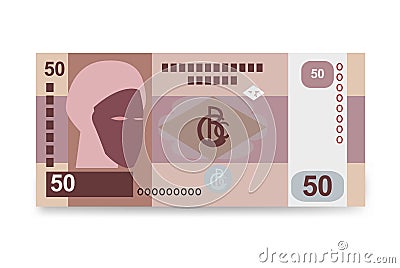 Congo money set bundle banknotes. Vector Illustration