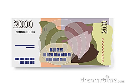 Icelandic money set bundle banknotes. Vector Illustration