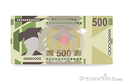 Guinea money set bundle banknotes. Vector Illustration