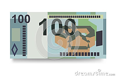 Belarus money set bundle banknotes. Vector Illustration