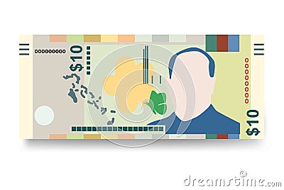 The Bahamas money set bundle banknotes. Vector Illustration