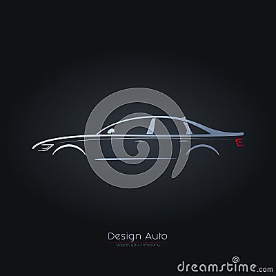 Illustration of abstract car. Vector Illustration