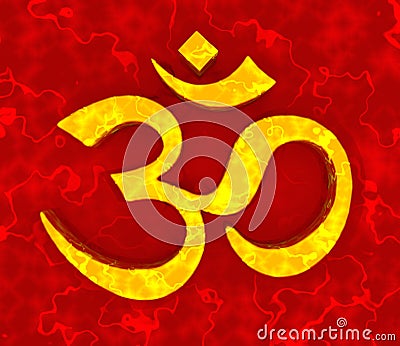 Hindu sign Stock Photo