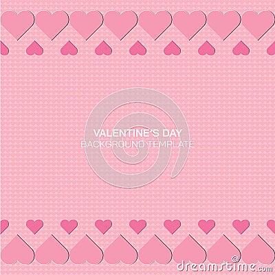 Illustration of abstract pink knitwear Valentine fashion pattern template. Vector Illustration