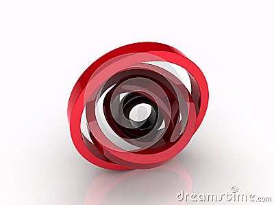 Illustration of abstract rotated circles Stock Photo