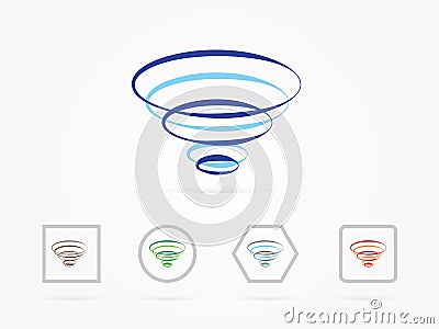 Illustration Abstract twisting lines Stock Photo