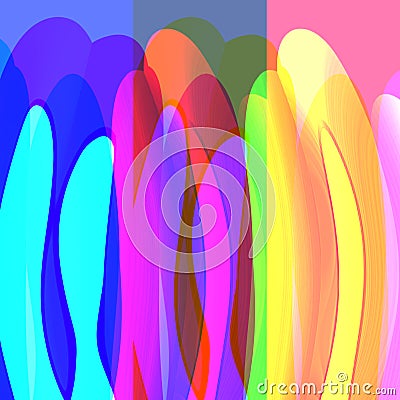 Illustration abstraction rainbow waves Stock Photo