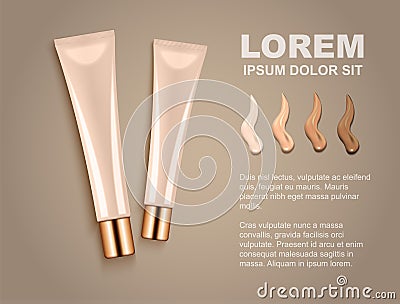 Illustration for advertising cosmetic cream Vector Illustration