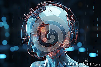Illustration of AIs potential, showcasing the future of AI technology Stock Photo