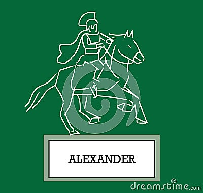 Illustration of Alexander Stock Photo