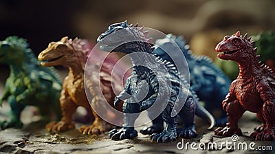 Illustration of animal toy sets Stock Photo