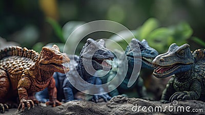 Illustration of animal toy sets Stock Photo