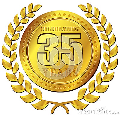 Anniversary celebration gold icon Vector Illustration
