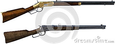 Winchester Rifle, Gun, West, Isolated Stock Photo