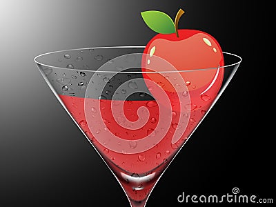 Illustration of a apple cocktail Stock Photo