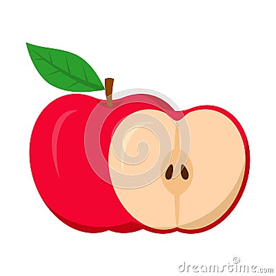 This is an illustration of an apple Vector Illustration