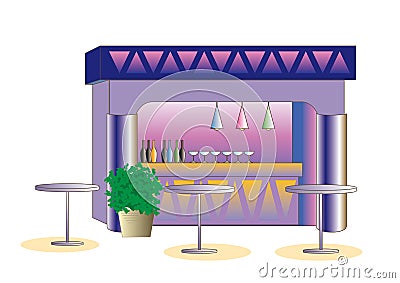 Fashionable bar image for adults Vector Illustration