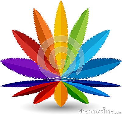 Colorful leaf logo Vector Illustration