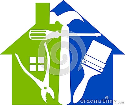 Home tools logo Vector Illustration