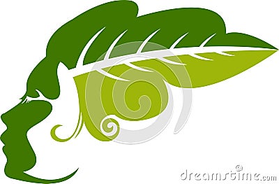 Leaf woman Vector Illustration