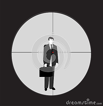 Illustration of assassination,a man standing Vector Illustration