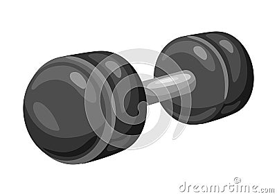 Illustration of athletic dumbbell. Vector Illustration