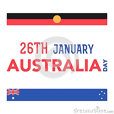 Australia Day on January 26th. Stock Photo