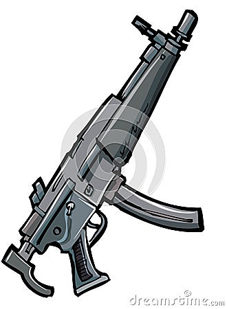 Illustration of an automatic rifle Stock Photo