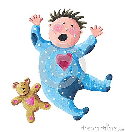 Illustration of baby crying Cartoon Illustration