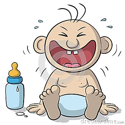 Illustration of baby laughing Vector Illustration