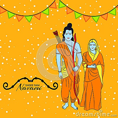 Happy Ram Navami. Stock Photo