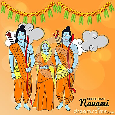 Happy Ram Navami. Stock Photo