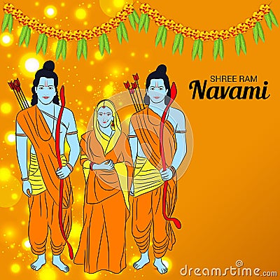 Happy Ram Navami. Stock Photo