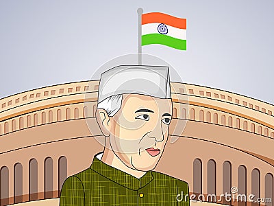 Illustration of background for Jawaharlal Nehru Jayanti Vector Illustration