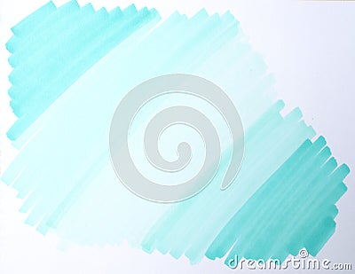 Illustration. Background, texture markers.Turquoise touch Stock Photo