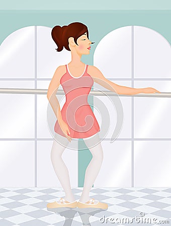 Ballet grand demi plie position Stock Photo