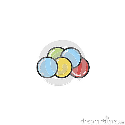 Illustration of balloons icon isolated Stock Photo